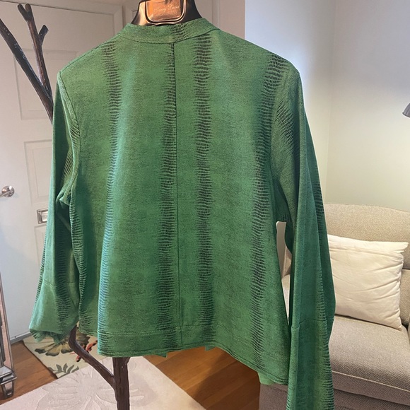 Green leather and suede jacket 1X NWT - Picture 6 of 15